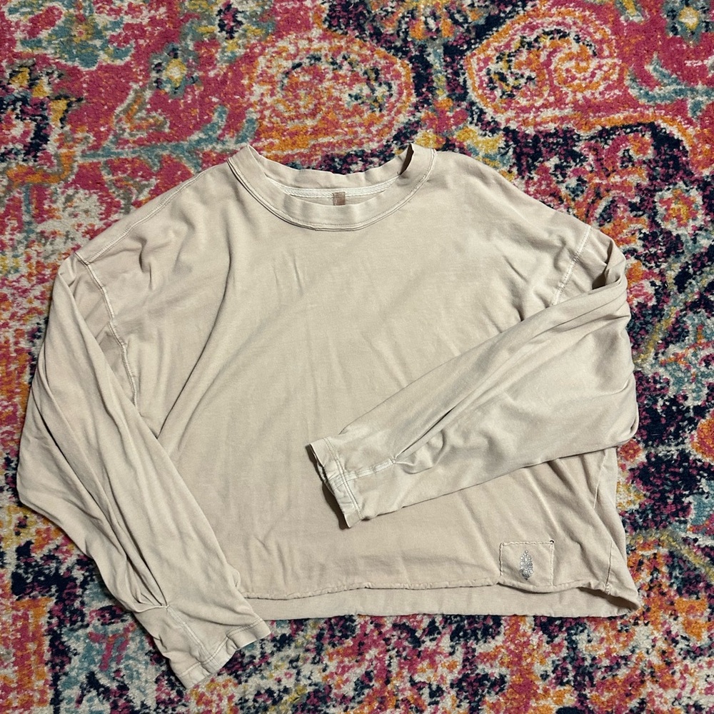 beige free people long sleeve